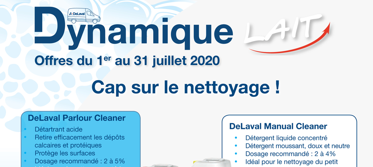 Soubrier Besse - Saint Flour - Nettoyage - Offres du 1<sup>er</sup> juillet au 31 juillet 2020 - Dynamique Lait
